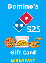 free Domino's $25 gift card giveaway