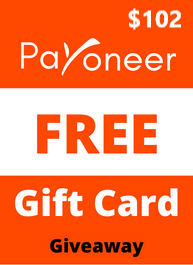 free payoneer $102 gift card giveaway