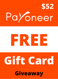 free payoneer $52 gift card giveaway