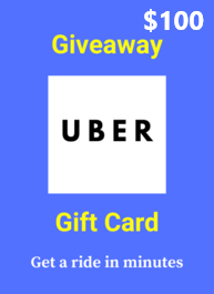 free Uber $100 gift card giveaway