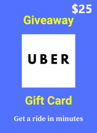 free Uber $25 gift card giveaway